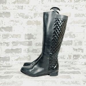 Valdini Eda Black Quilted Winter Business Casual Boots H953